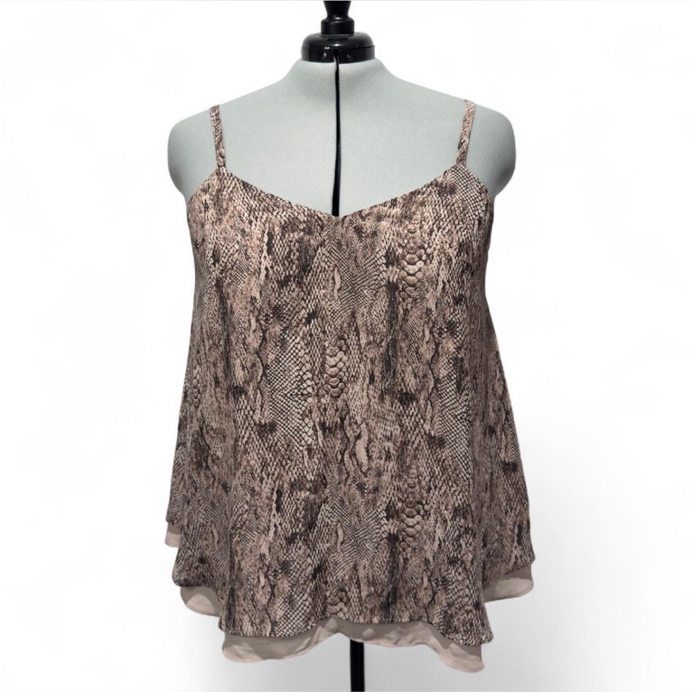Torrid Snakeskin Top Animal Print Sophie Swing Cami Plus Size, Business Casual
